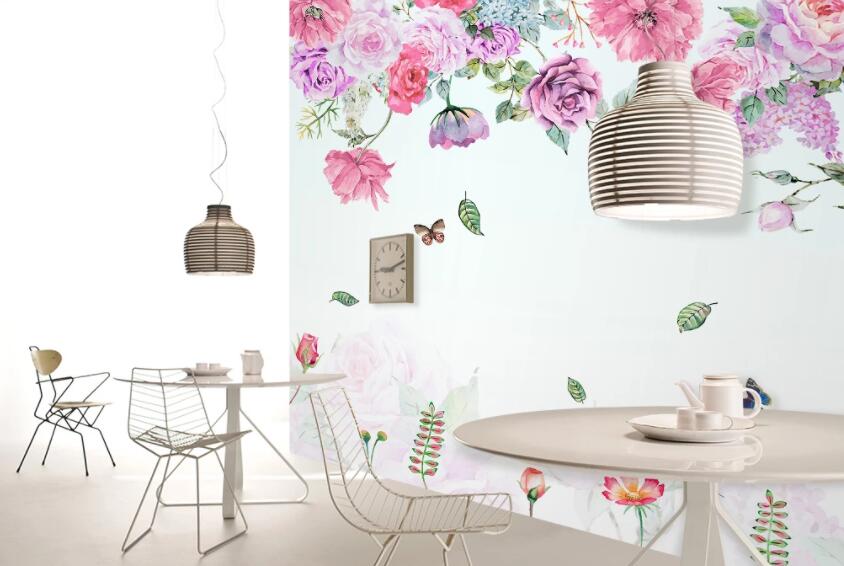 3D Pink Flowers 1351 Wall Murals Wallpaper AJ Wallpaper 2 