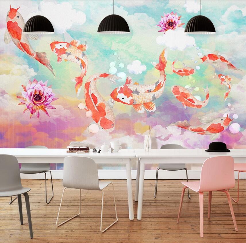 3D Goldfish 1349 Wall Murals Wallpaper AJ Wallpaper 2 