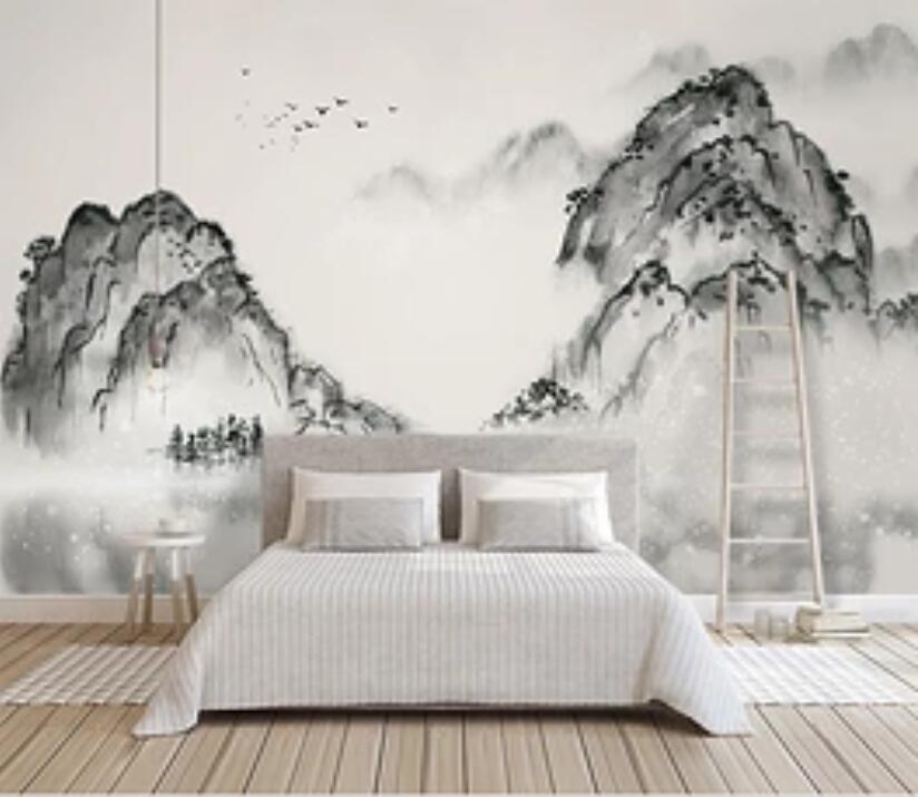 3D Mountain River 1872 Wall Murals Wallpaper AJ Wallpaper 2 