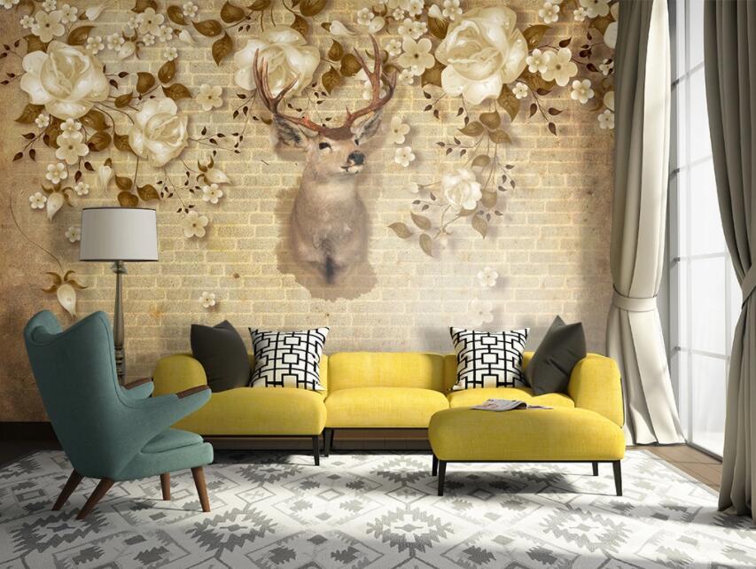 3D Elk Garland 1289 Wall Murals Wallpaper AJ Wallpaper 2 