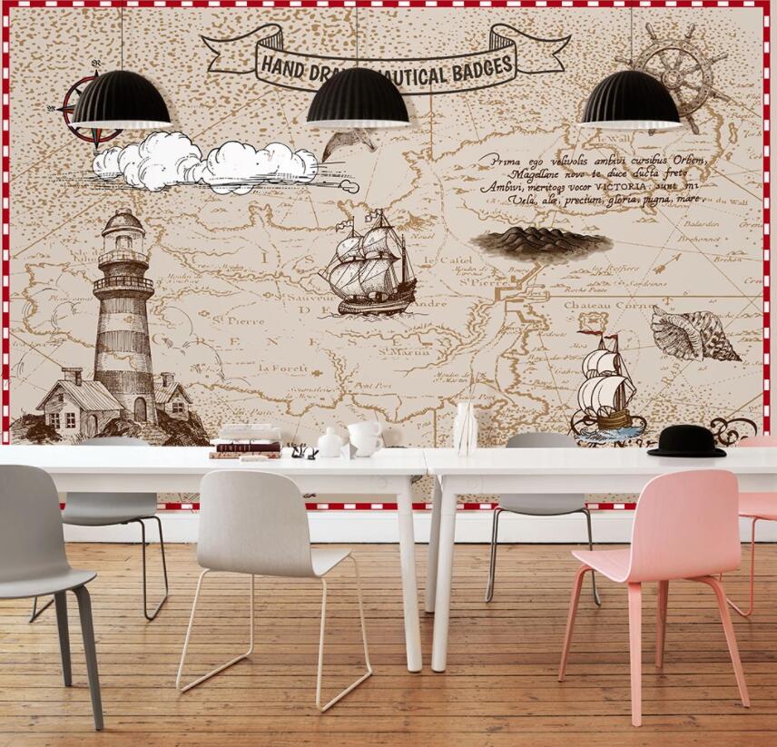 3D Sea Boat 1261 Wall Murals Wallpaper AJ Wallpaper 2 