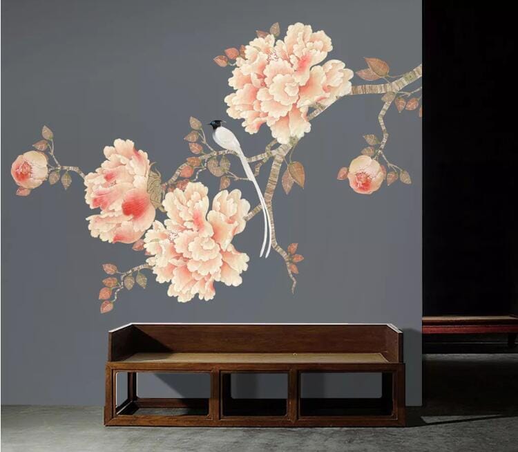 3D Peony Blossom 2141 Wall Murals Wallpaper AJ Wallpaper 2 