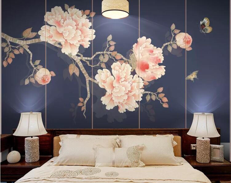 3D Pink Peony 2138 Wall Murals Wallpaper AJ Wallpaper 2 