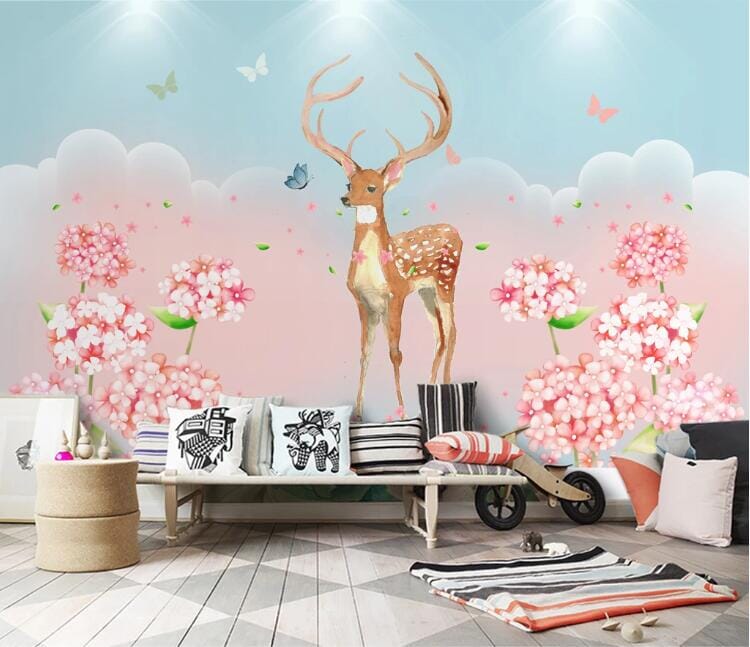 3D Fallow Deer Forest 2122 Wall Murals Wallpaper AJ Wallpaper 2 