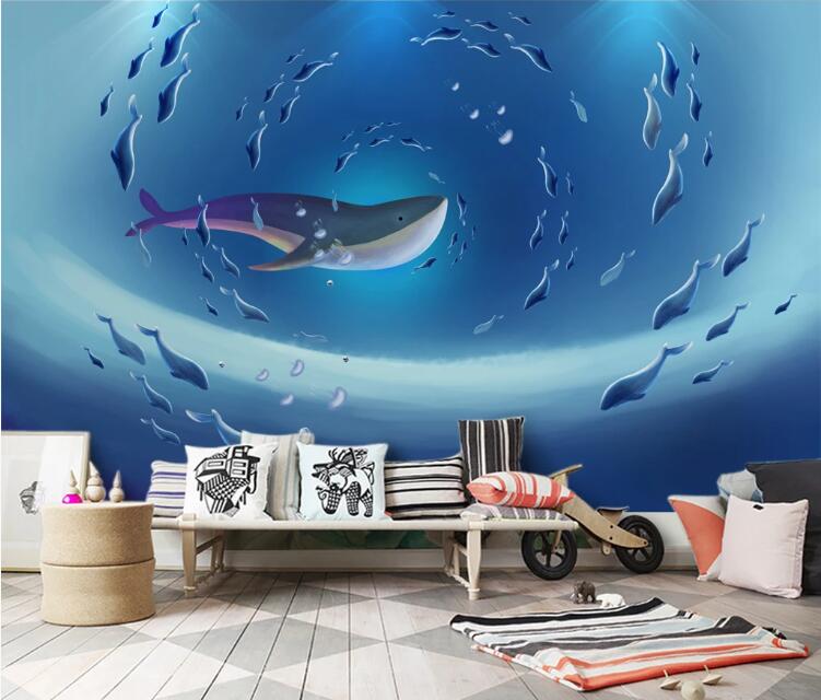 3D Deep Sea Shark 657 Wall Murals Wallpaper AJ Wallpaper 2 