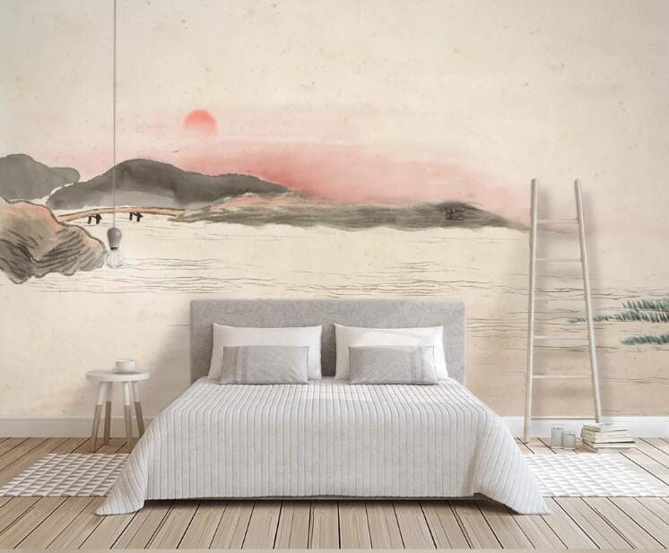 3D Pink Sun 1902 Wall Murals Wallpaper AJ Wallpaper 2 