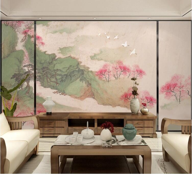 3D Lotus Pond 1793 Wall Murals Wallpaper AJ Wallpaper 2 