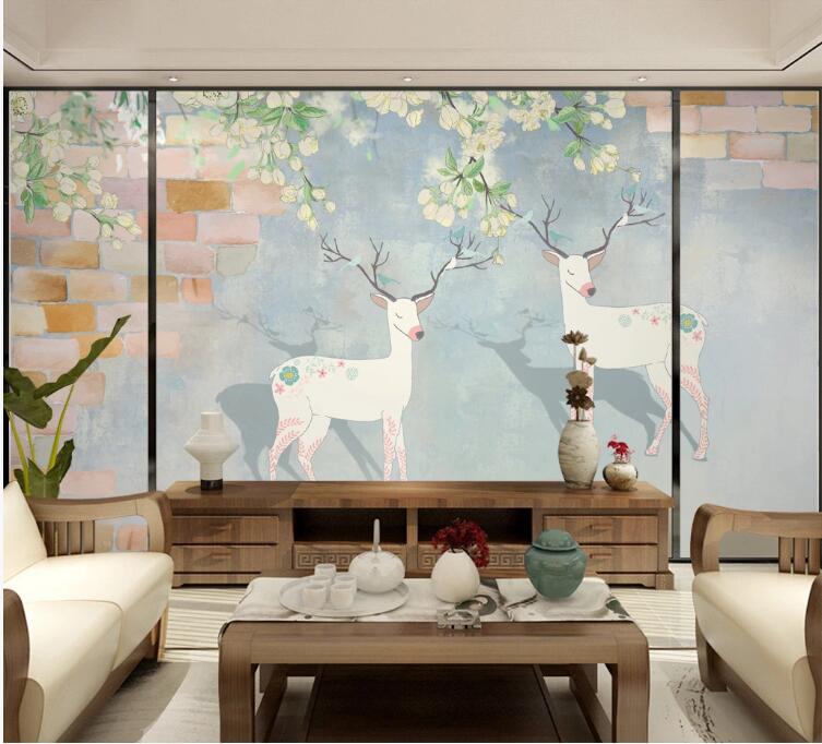 3D Cute Deer 370 Wall Murals Wallpaper AJ Wallpaper 2 