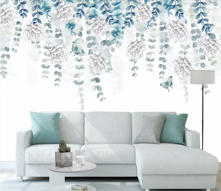 3D Vine Peony WC1428 Wall Murals