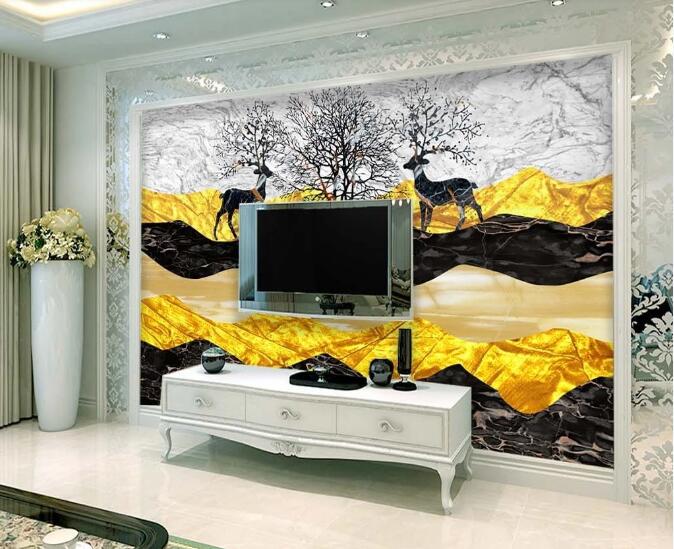 3D Black Fawn WC1049 Wall Murals