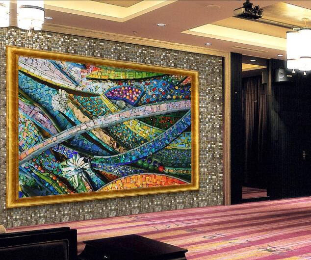 3D Colored Stones WC105 Wall Murals