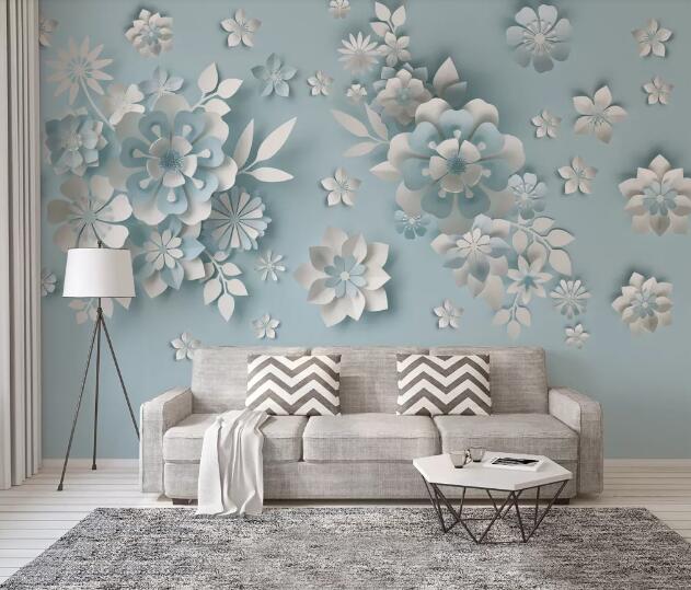 3D Paper Cut Flowers WC1274 Wall Murals