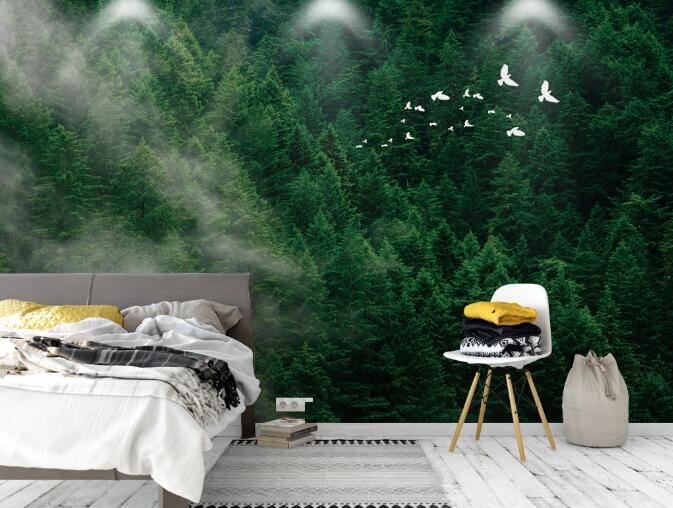 3D Cypress Forest WC616 Wall Murals