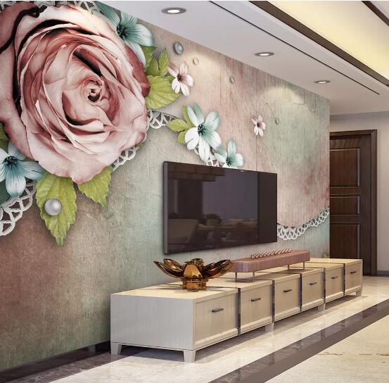 3D Purple Rose WC593 Wall Murals