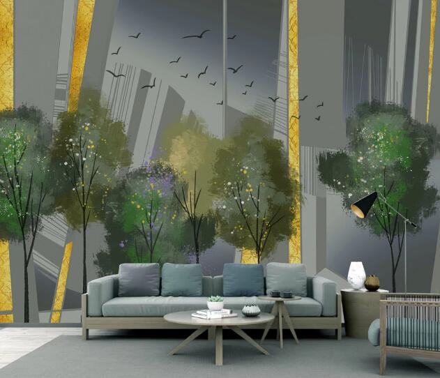 3D Tree Goose WC2613 Wall Murals