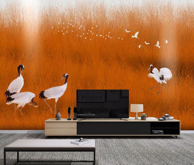 3D Crane Dove WC1797 Wall Murals