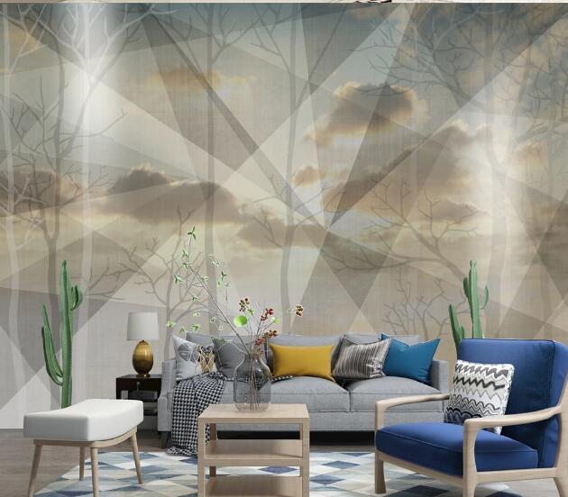 3D Cloud Tree WC1767 Wall Murals