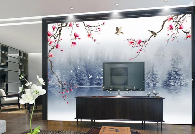 3D Cypress Tree WC1067 Wall Murals