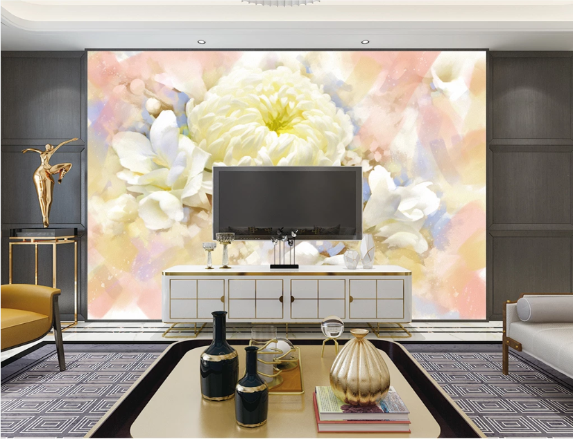 3D Yellow Chrysanthemum WC1840 Wall Murals