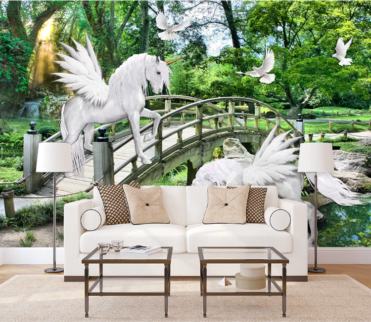 3D Pegasus Dove WC1708 Wall Murals