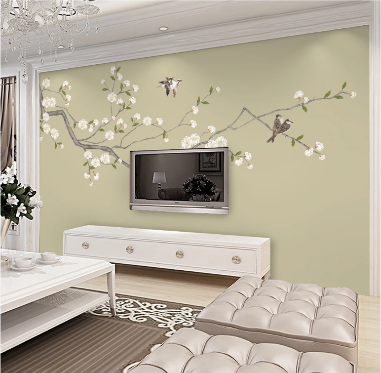 3D Swallow Flower WC1011 Wall Murals