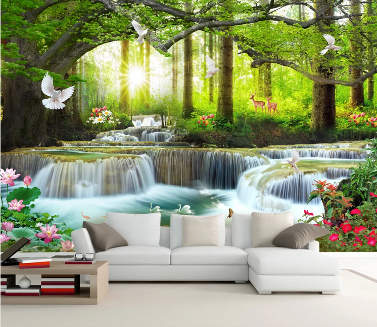 3D River Dove WC1010 Wall Murals