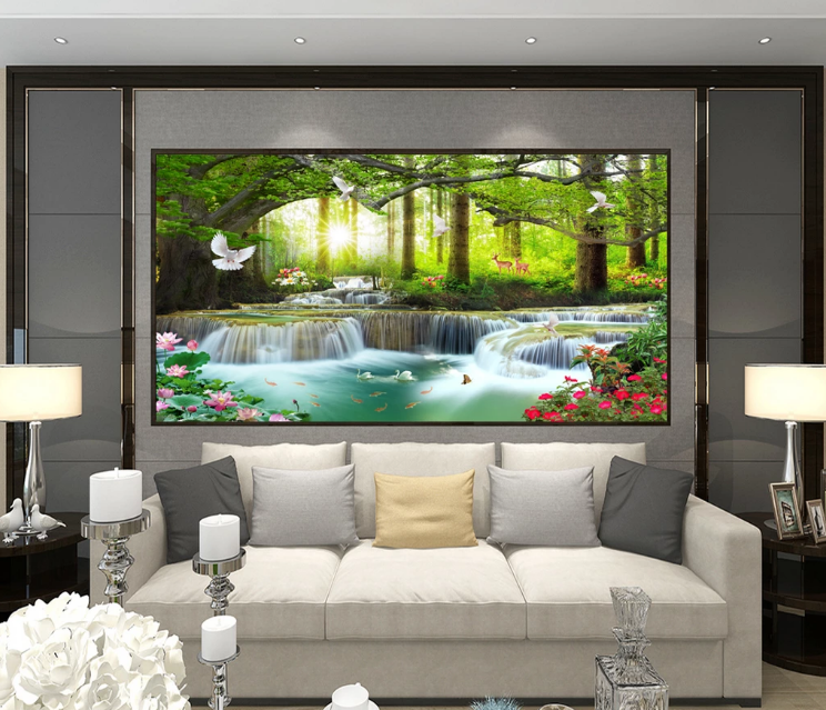 3D River Dove WC1010 Wall Murals