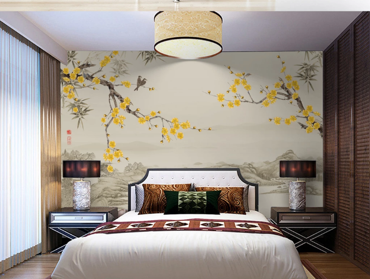 3D Yellow Flower WC932 Wall Murals