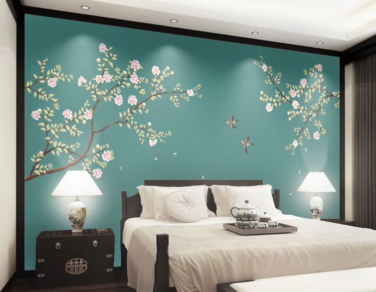 3D Plum Bird WC861 Wall Murals