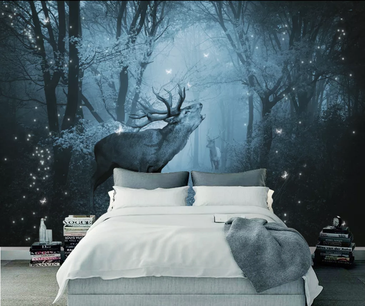 3D Firefly Deer WC835 Wall Murals