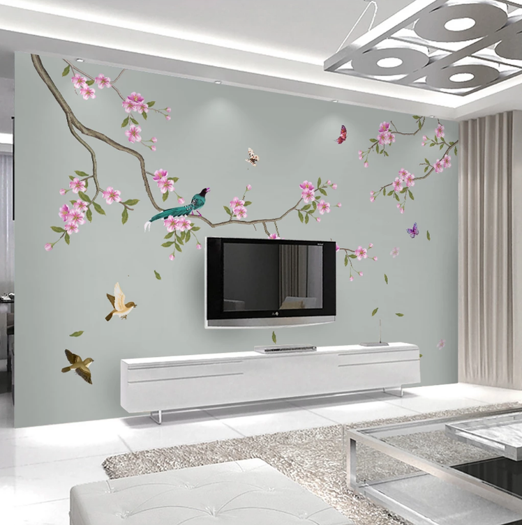 3D Bird Butterfly WC768 Wall Murals