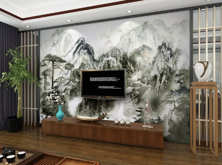 3D Ink Mountain WC343 Wall Murals