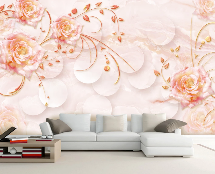 3D Rose Blooming WC335 Wall Murals