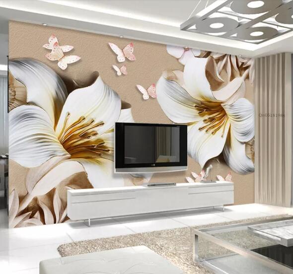 3D Blooming Lily WC160 Wall Murals