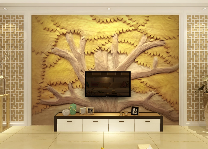 3D Relief Tree WC254 Wall Murals