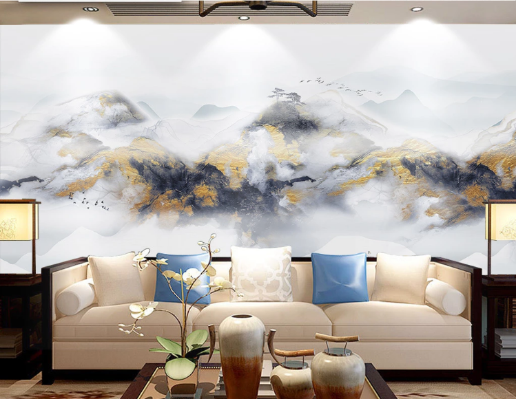 3D Cloud Hillside WC2072 Wall Murals