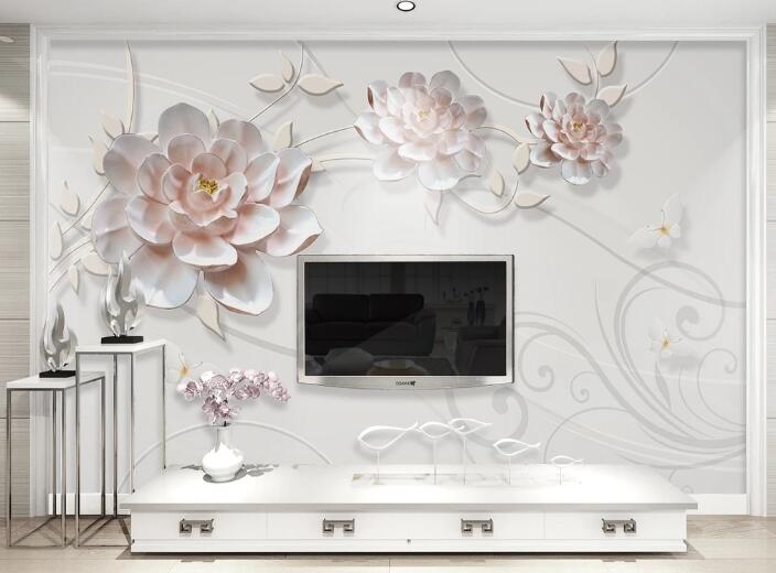 3D Sculpture Flower WC568 Wall Murals