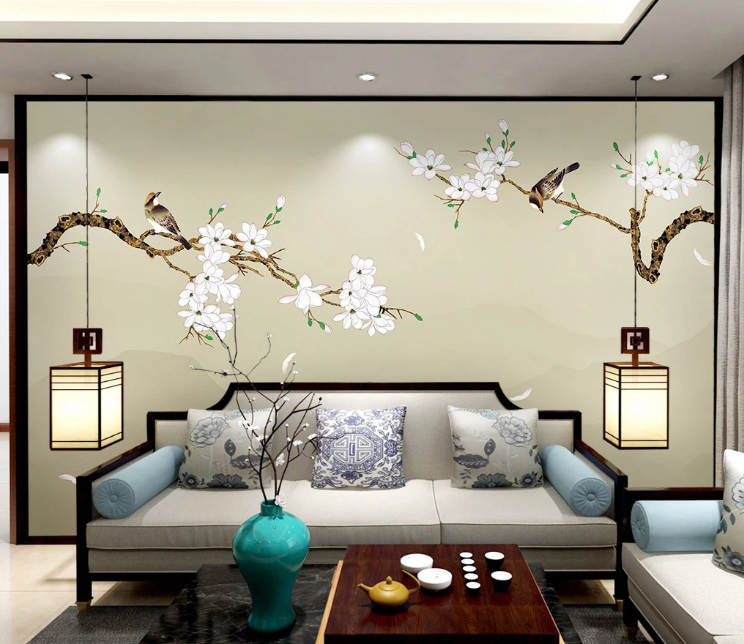 3D Tree Plum Bird WC2467 Wall Murals