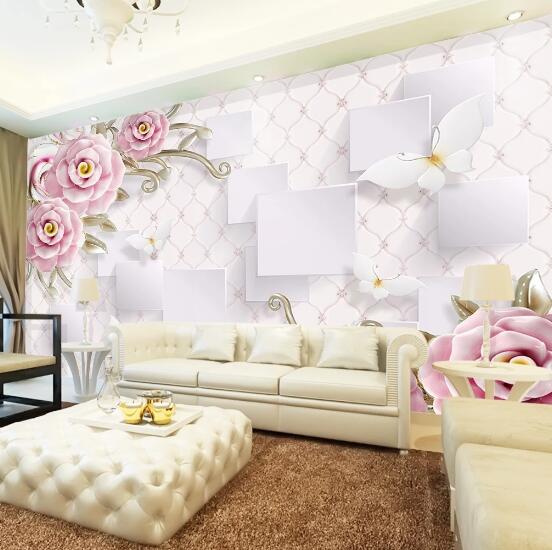 3D Square Flower WC508 Wall Murals