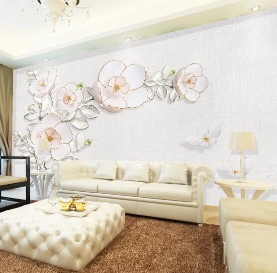 3D Phnom Penh Flower WC501 Wall Murals