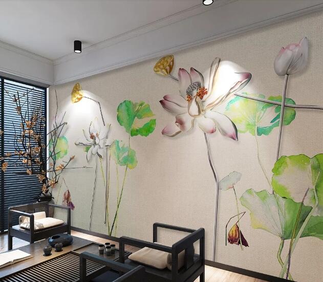 3D Lotus Seed WC499 Wall Murals