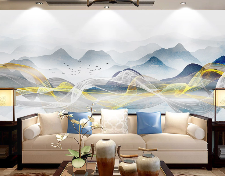 3D River Rowing WC2070 Wall Murals