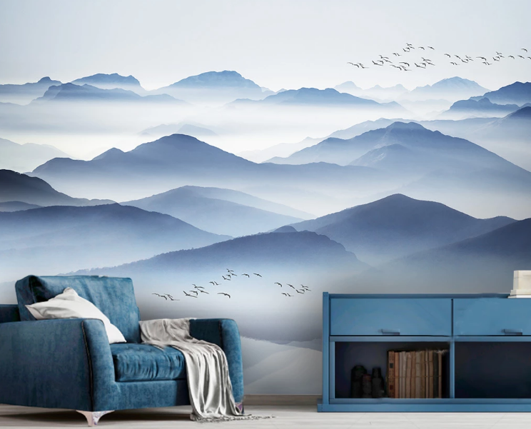 3D Misty Valley WC1366 Wall Murals