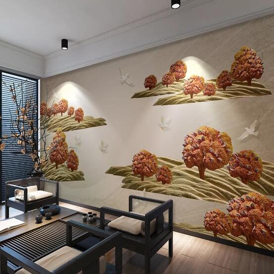 3D Maple Dove WC446 Wall Murals