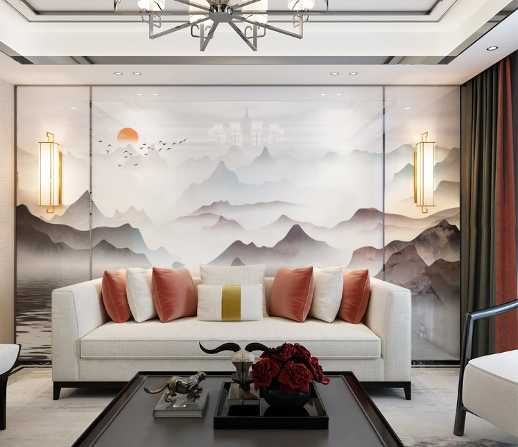 3D Foggy Hillside WC2624 Wall Murals