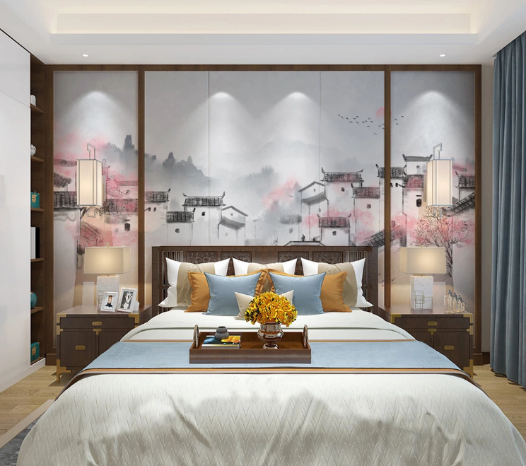 3D House Peach Blossom WC2564 Wall Murals