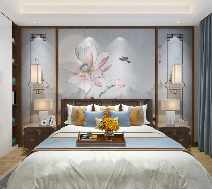 3D Moon Lotus WC2534 Wall Murals