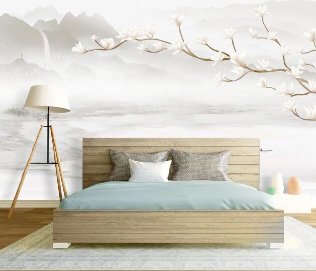 3D Plum Blossom Pavilion WC2177 Wall Murals