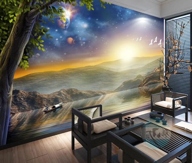 3D Lake Valley WC1459 Wall Murals