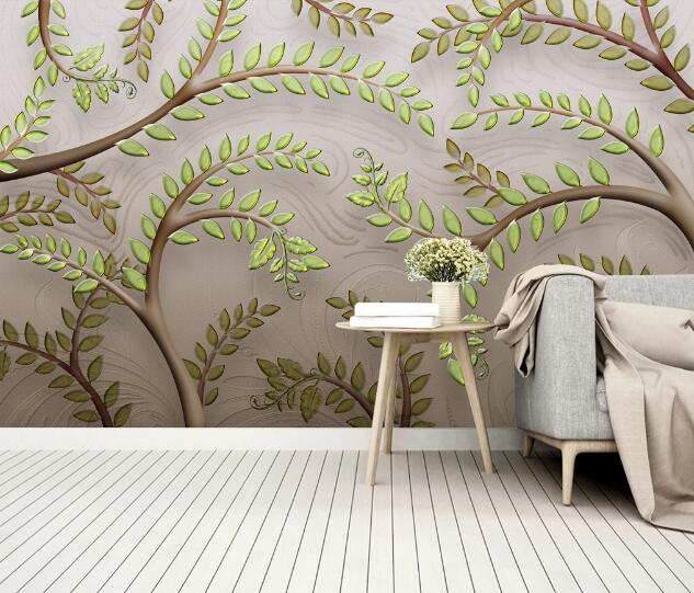 3D Leaf Decoration WC1438 Wall Murals